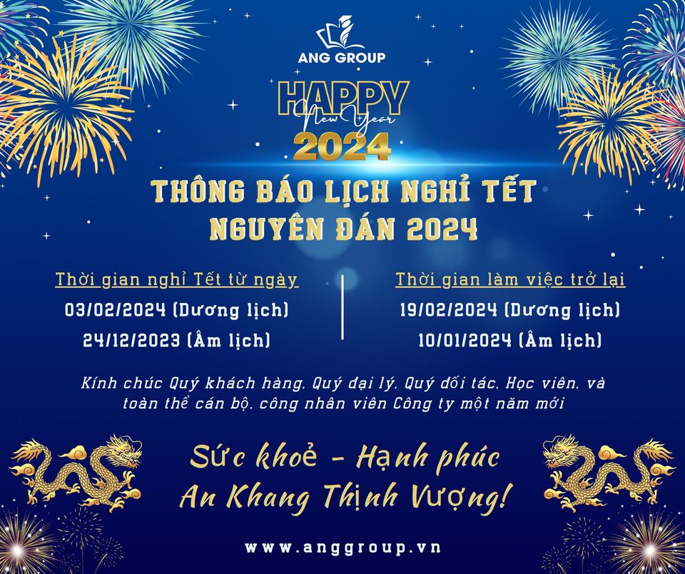 Thông báo lịch nghỉ Tết Giáp Thìn