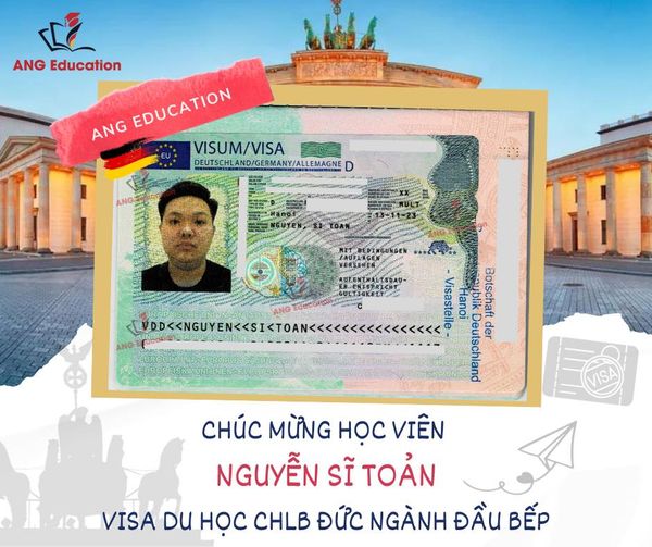 Chúc mừng Nguyễn Sĩ Toản đã nhận được visa du học nghề Đức