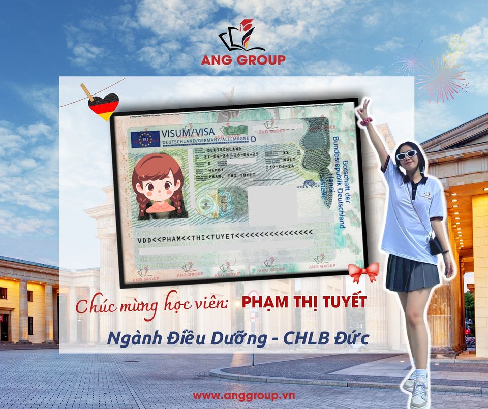 Chúc mừng Phạm Thị Tuyết nhận visa du học nghề Đức ngành điều dưỡng